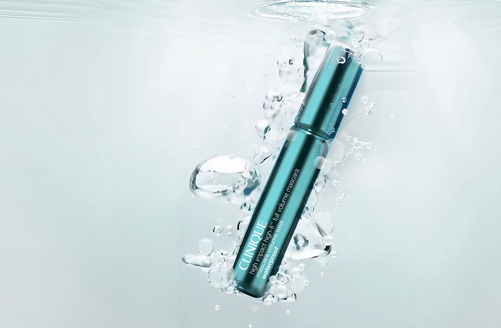 Clinique mascara suspended in water, from the members-first launch campaign